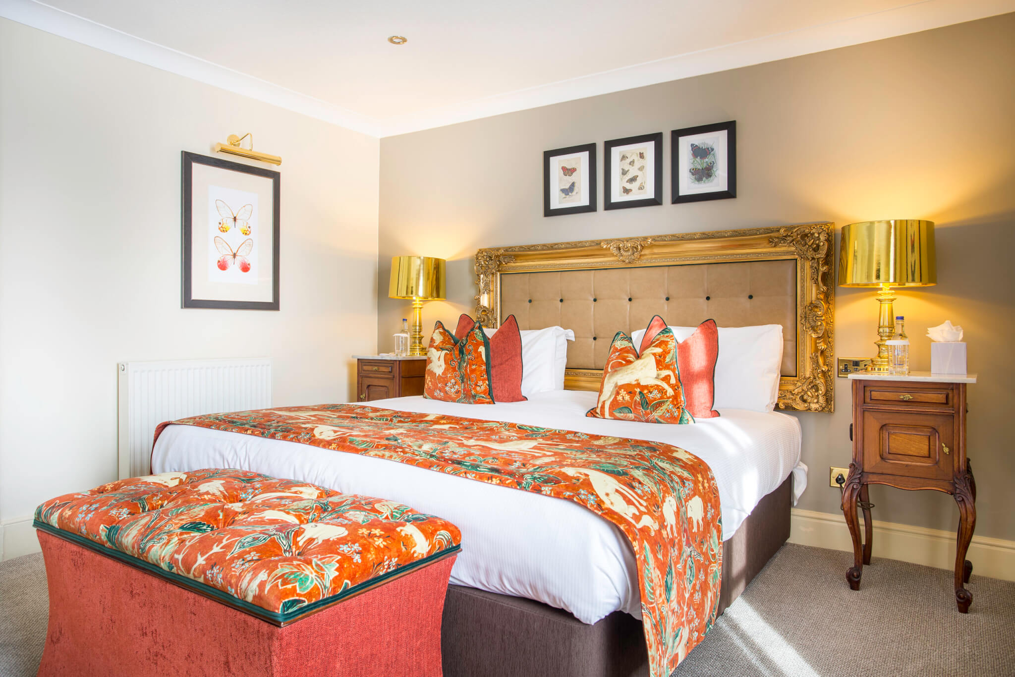 Castle Hotel Conwy Hotel Deluxe Double Room Bed scaled