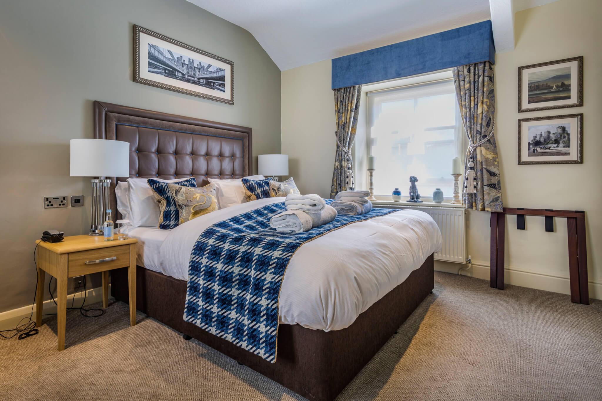 Castle Hotel Conwy Hotel Deluxe Double Room Bedroom scaled