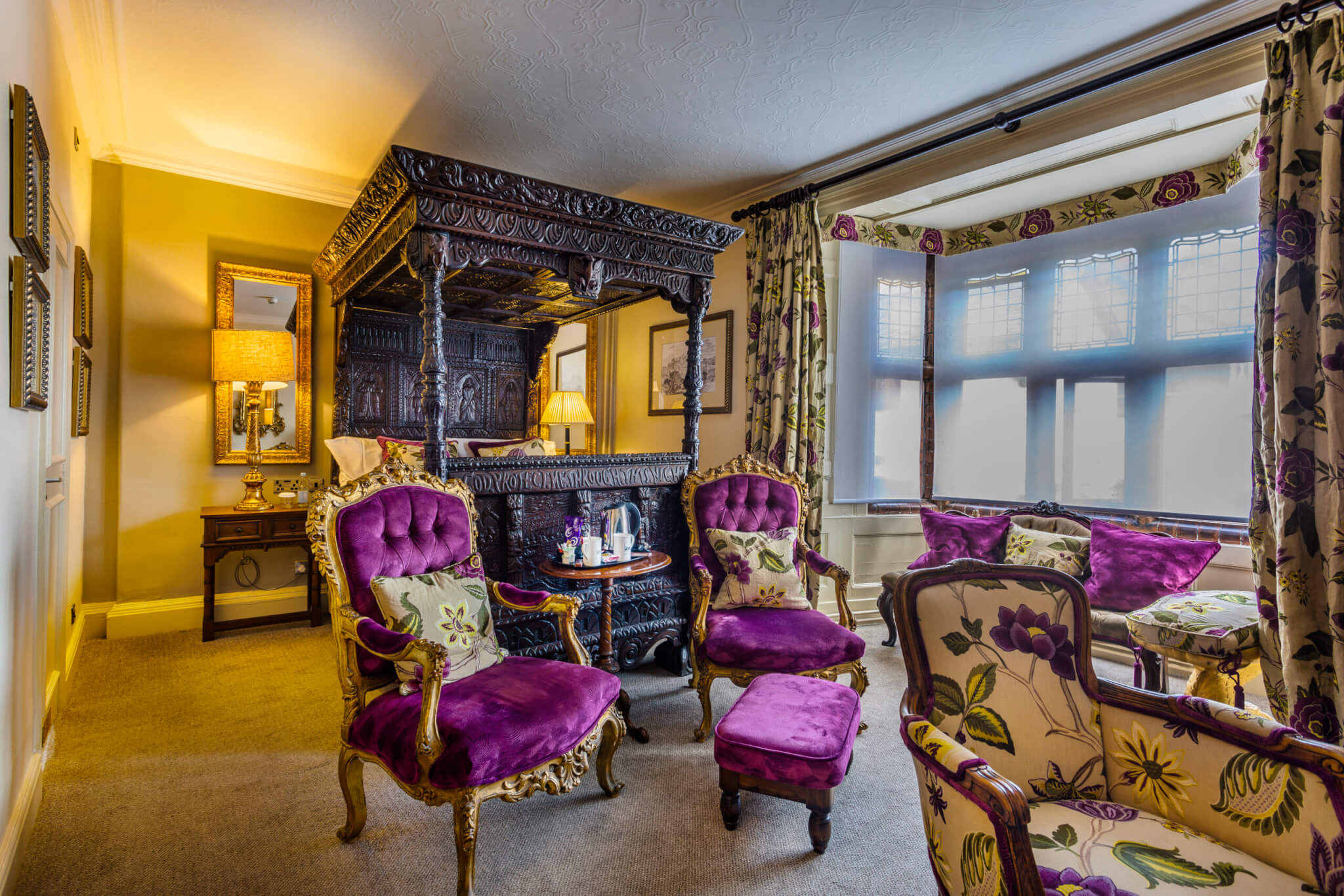 Castle Hotel Conwy Hotel Deluxe Historic Suite Bedroom Space scaled