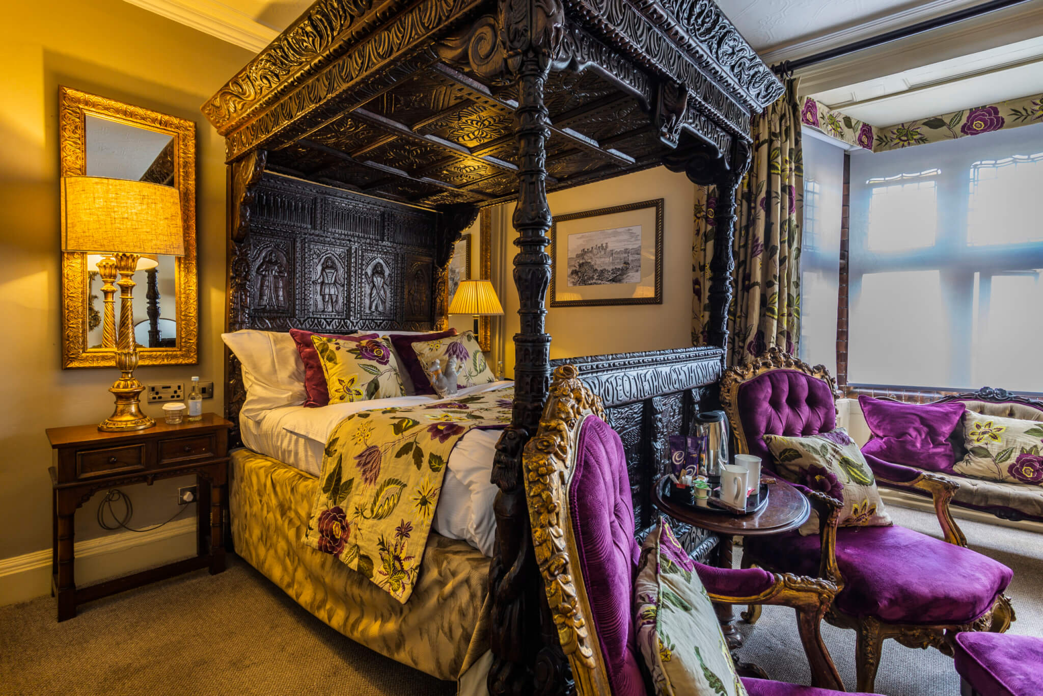 Castle Hotel Conwy Hotel Deluxe Historic Suite Bedroom scaled