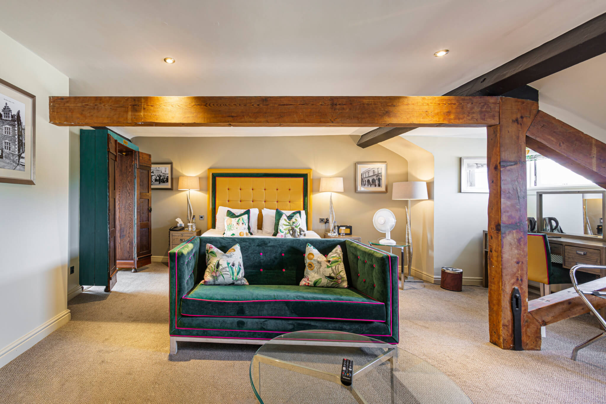 Castle Hotel Conwy Hotel Deluxe Suite Bedroom Area scaled